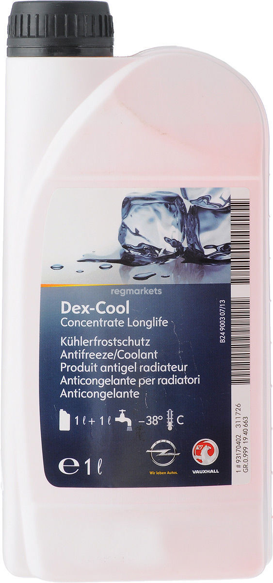 Антифриз GM "Dex-Cool Longlife", концентрат,красный, 1 л., Прагматика ...