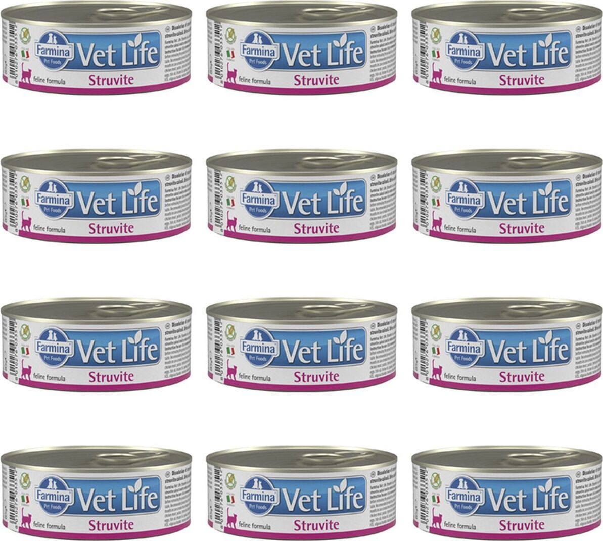 Корм консервированный Farmina Vet Life Struvite, для кошек, паштет, 12 ...