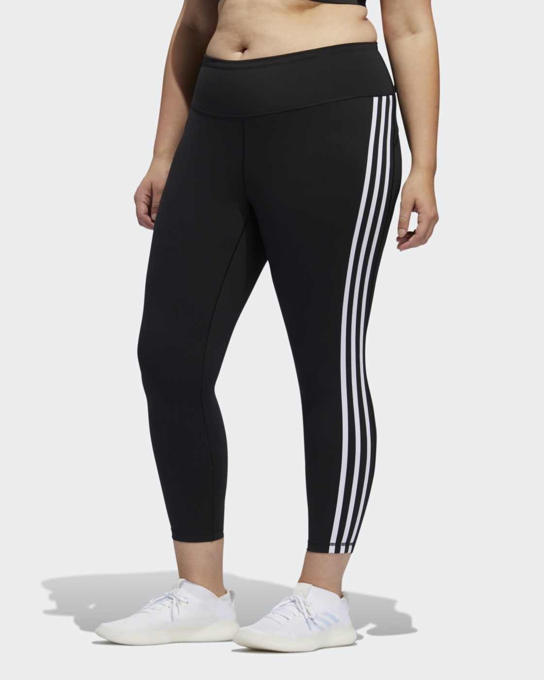 Тайтсы adidas Believe This 3-Stripes 7/8 Leggings (Plus Size) — купить в  интернет-магазине OZON с быстрой доставкой