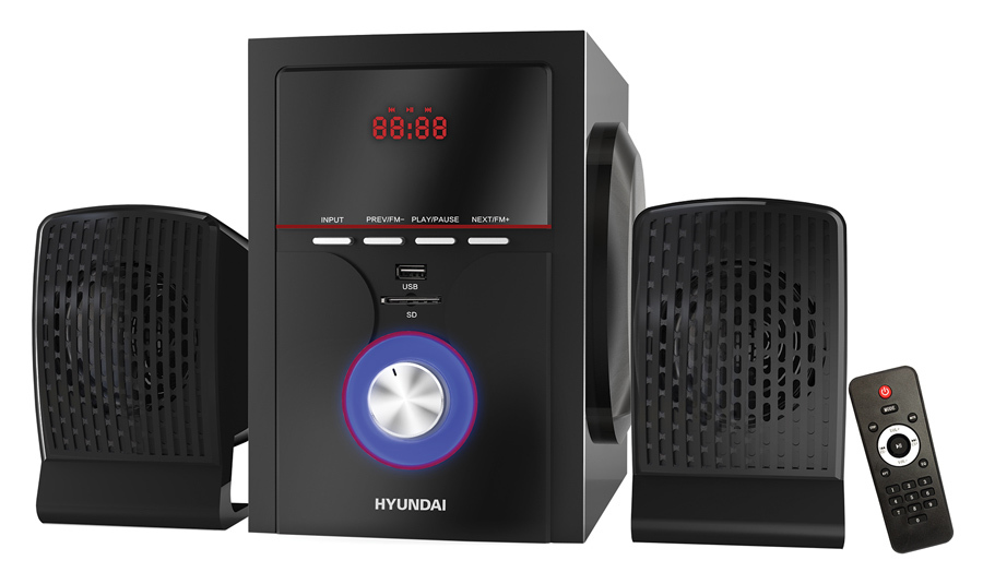 Микросистема Hyundai H-HA240 черный 39Вт/FM/USB/BT/SD