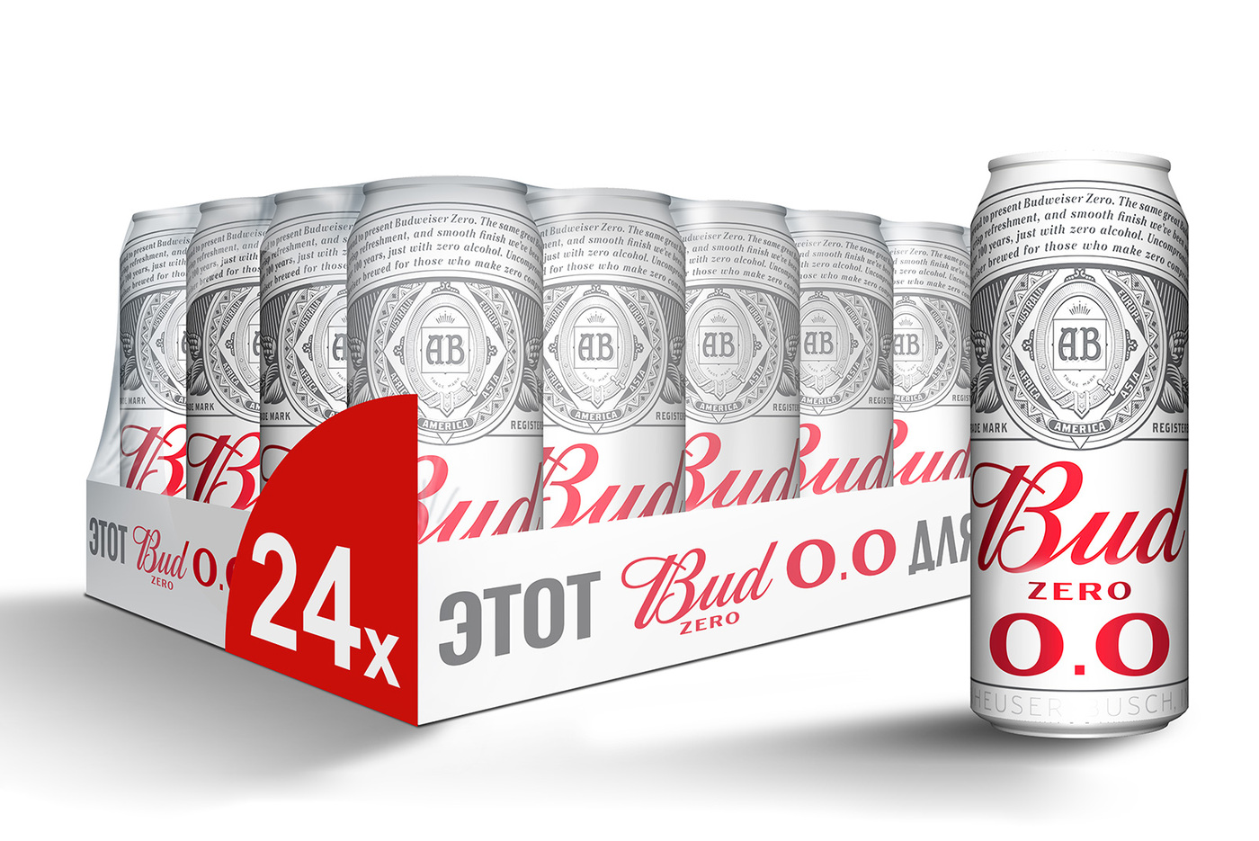 Пиво безалкогольное Bud, 24 шт х 450 мл