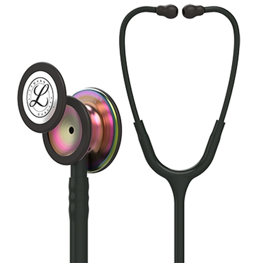 Стетоскоп Littmann Classic III, черная трубка, 69 см, радужная акустическая головка, черные наконечники, 5870