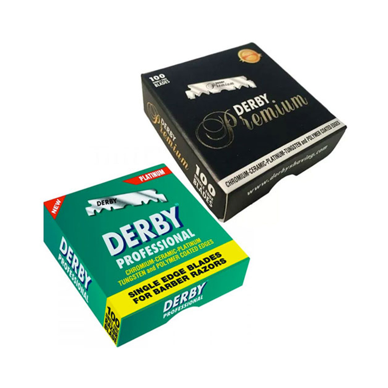 Derby PROFESSIONAL Single Edge Blades + PREMIUM Barber Razor Лезвия ( Половинки) для бритья 100 шт + 100 шт