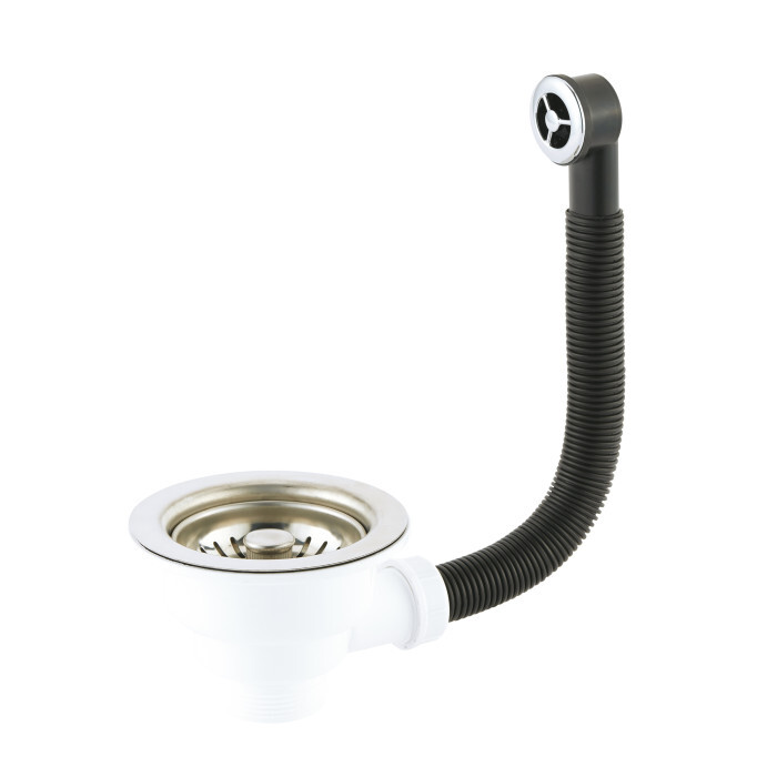 Выпуск Equation для кухонной мойки с универсальным переливом d 90 мм ...