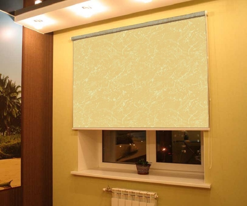 Как выглядят рулонные шторы на окне фото