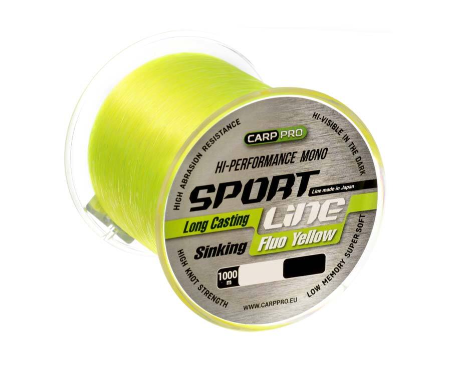 CARP PRO Леска Sport Line Fluo Yellow 1000м 0,235мм