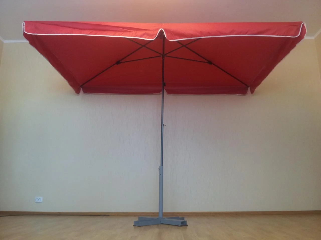 Зонт уличный 2х3 м шестиспицевый красный