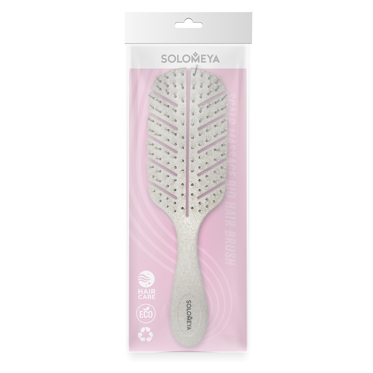 Solomeya Массажная биорасческа для волос Натуральная / Scalp massage bio hair brush Natural, 1