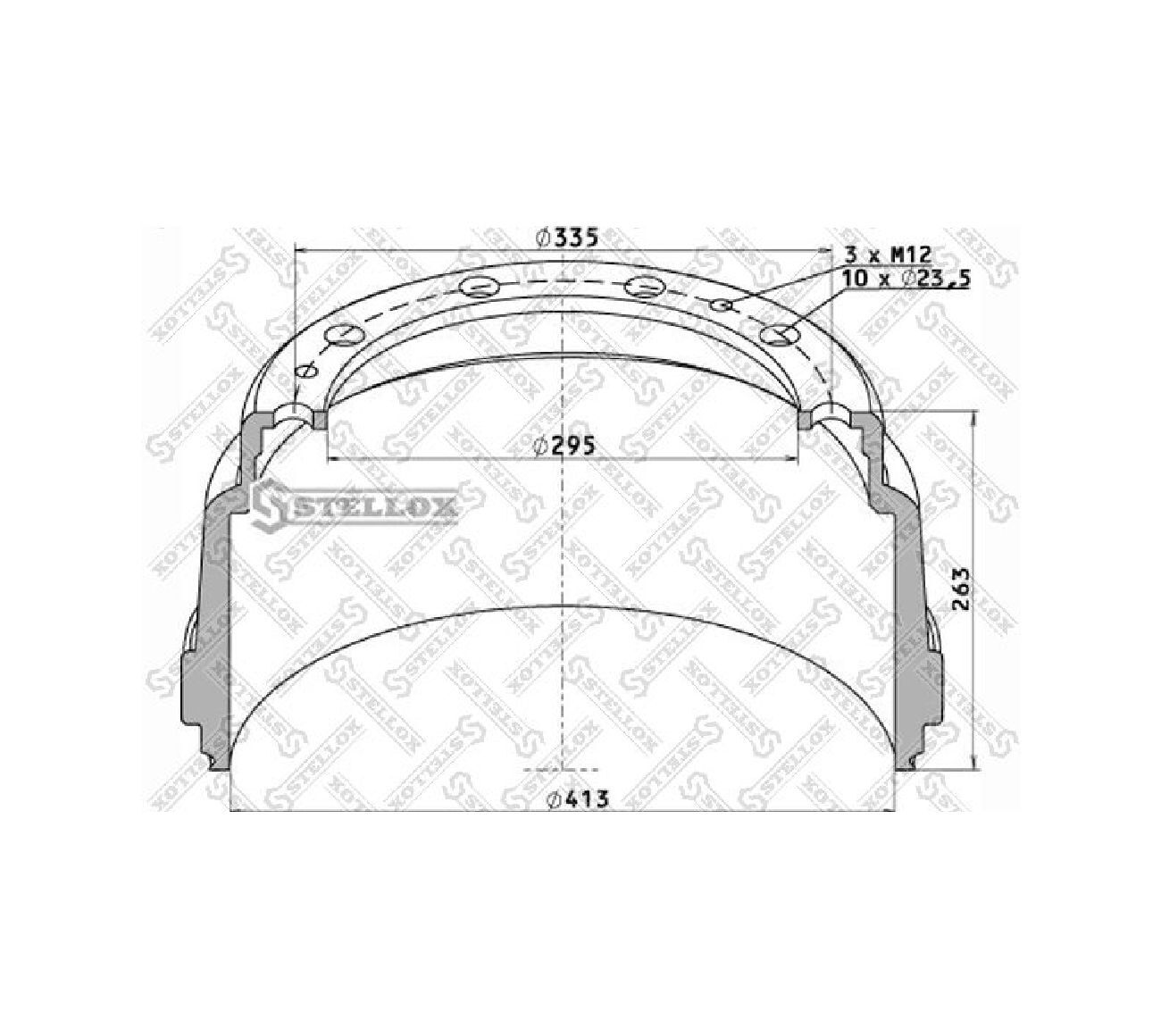 Stellox Барабан тормозной, арт. 8500017SX