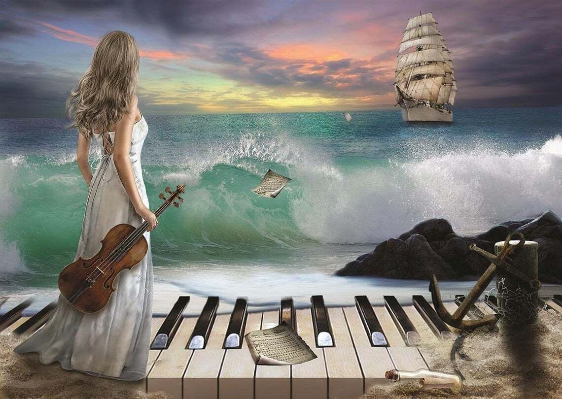 фортепиано в море