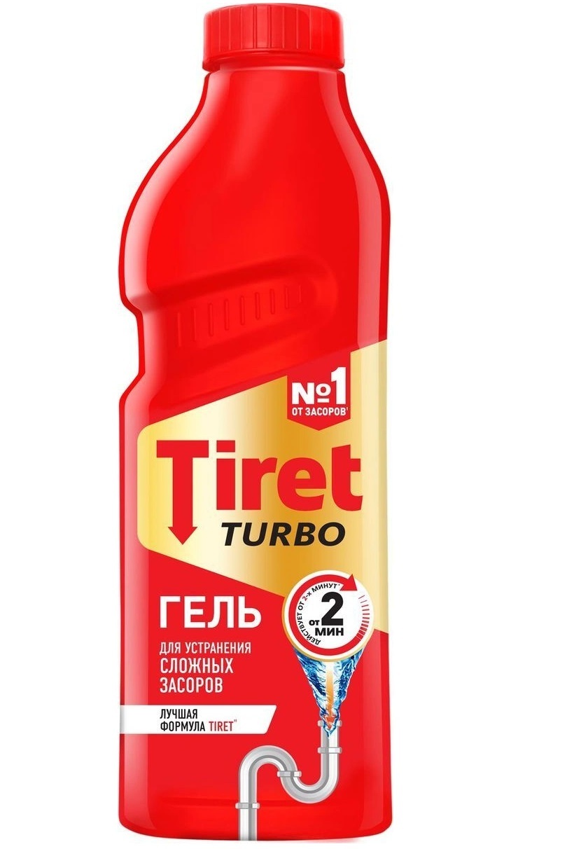 Гель для удаления засоров tiret turbo 1 л