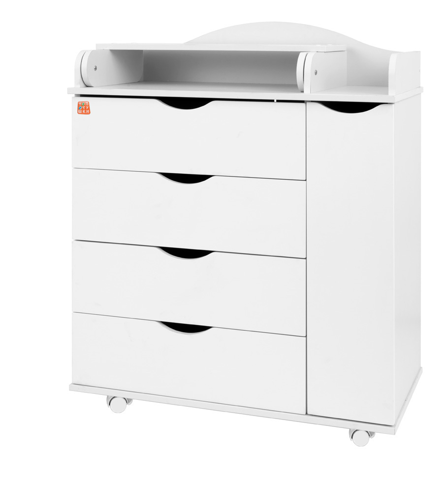 Комод пеленальный Топотушки Смайл Плюс МДФ 800/5 белый (арт.86 ...