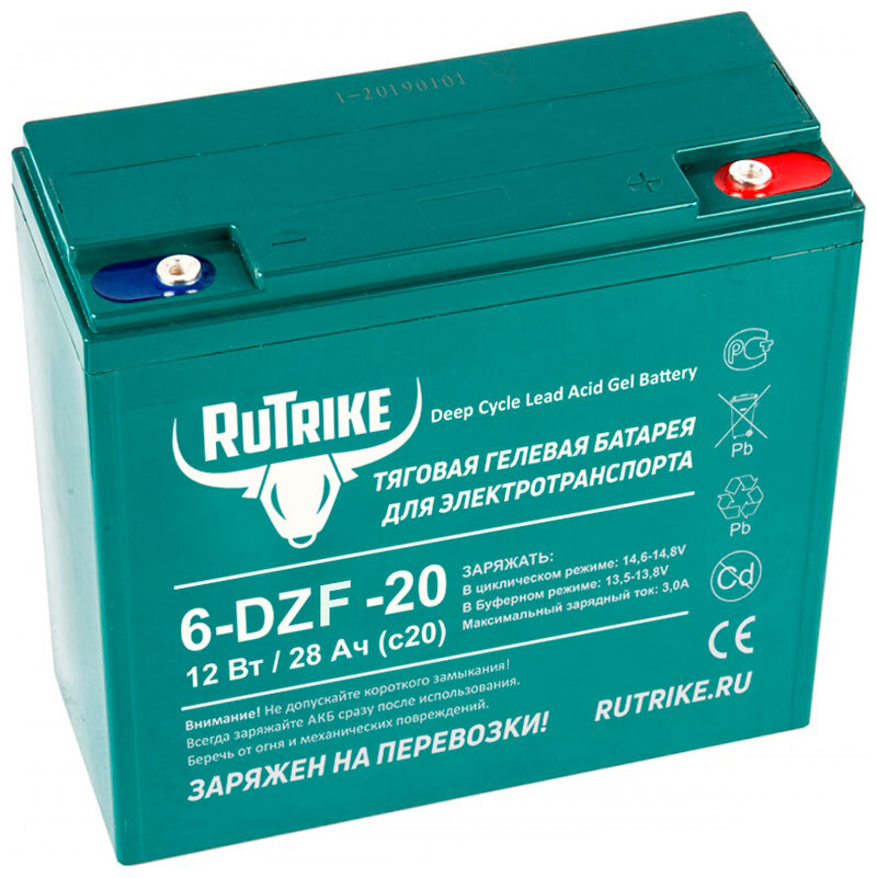  гелевый аккумулятор Rutrike 6-DZF-20 —  в интернет .