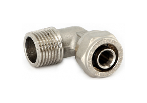 Угольник обжимной никелированный 20х3/4\" НР, Uni-Fitt 665N7300 lnd ...