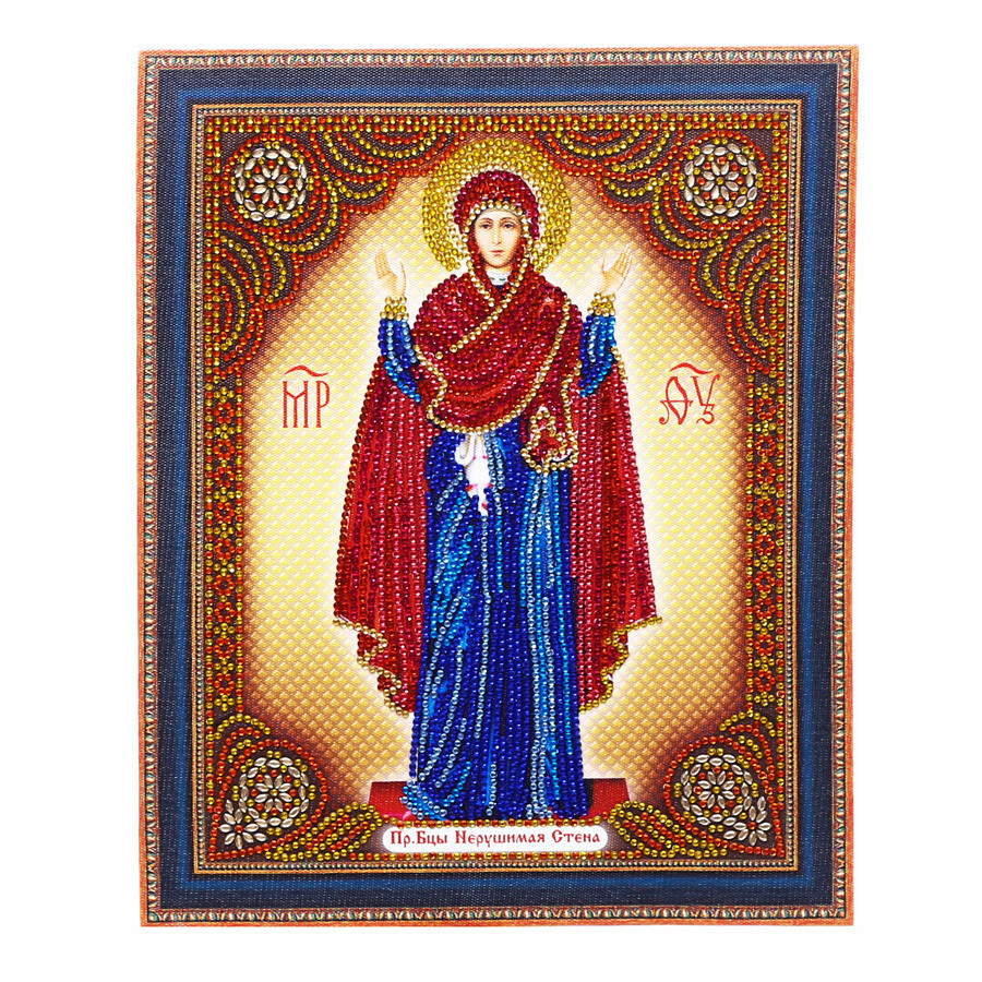 Алмазная мозайка на подрамнике 8D, 27х33см, стразы, Family Toys , Икона ...