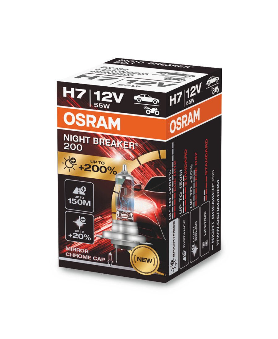 Лампа osram night. Osram Night Breaker 200 h4. Лампа н7 Осрам Найт брекер. Лампа h7 Osram арт. 64210. Лампы h7 Osram Night Breaker 200.