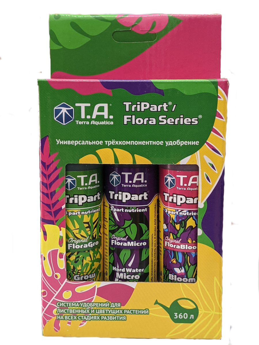 Комплект удобрений GHE Flora Series 3шт по 60мл (Terra Aquatica TriPart ...