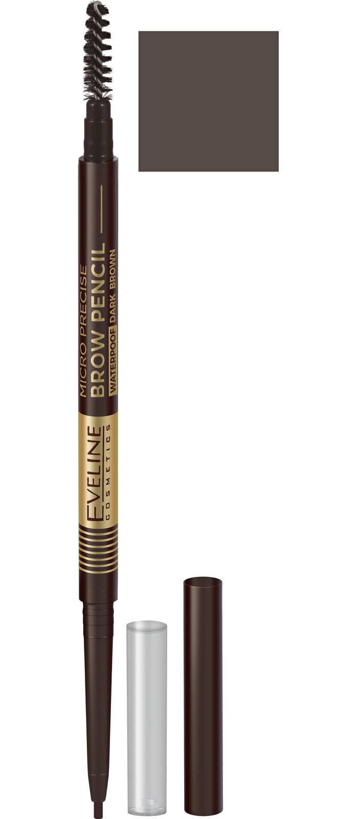 Eveline Cosmetics Карандаш для бровей MICRO PRECISE BROW PENCIL, тон 03/DARK BROWN