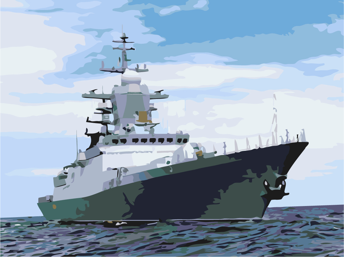 Русские корабли военные фото Живопись по номерам, 30 x 40, "Корвет" - купить с доставкой по выгодным ценам в 