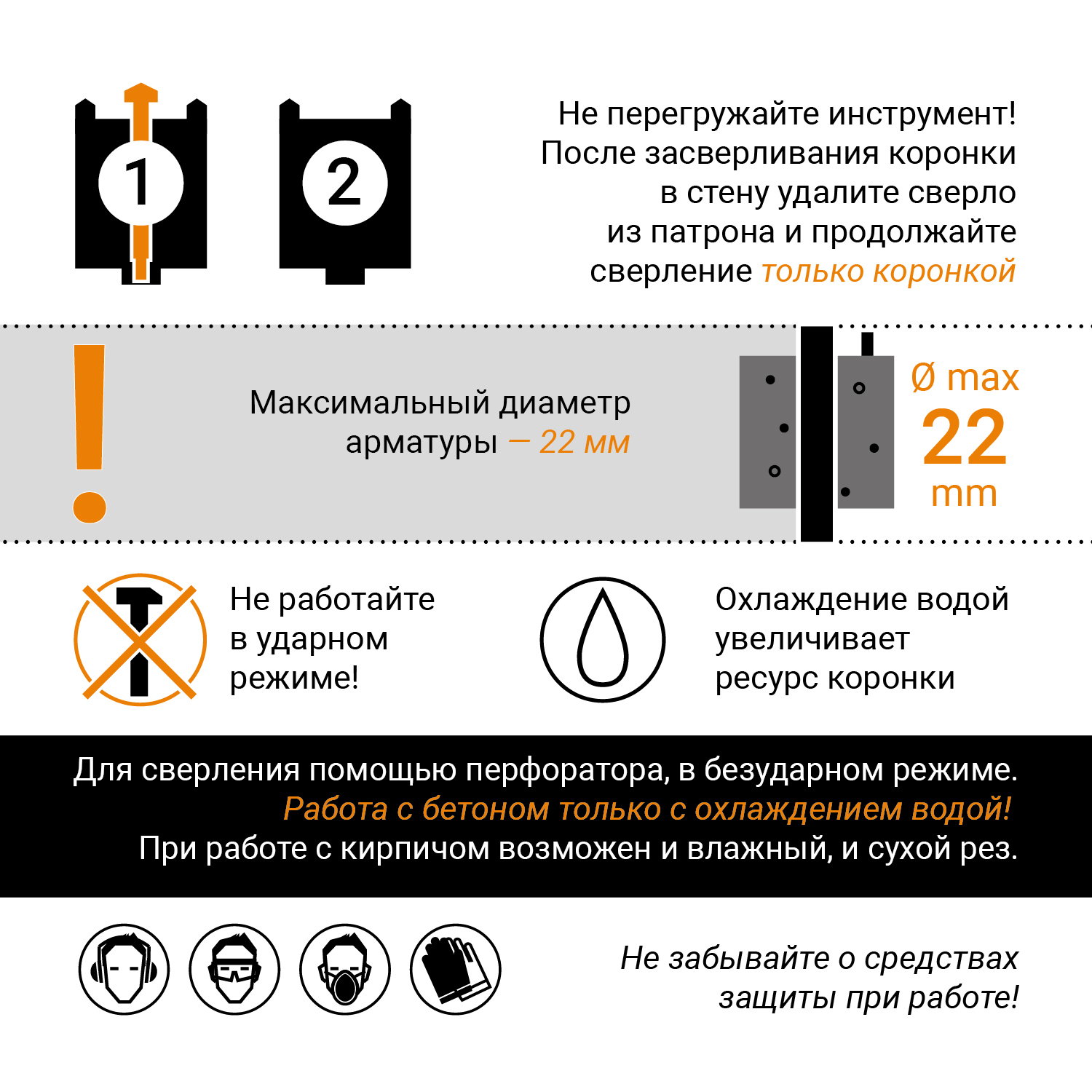 Максимальный диаметр сверления по бетону