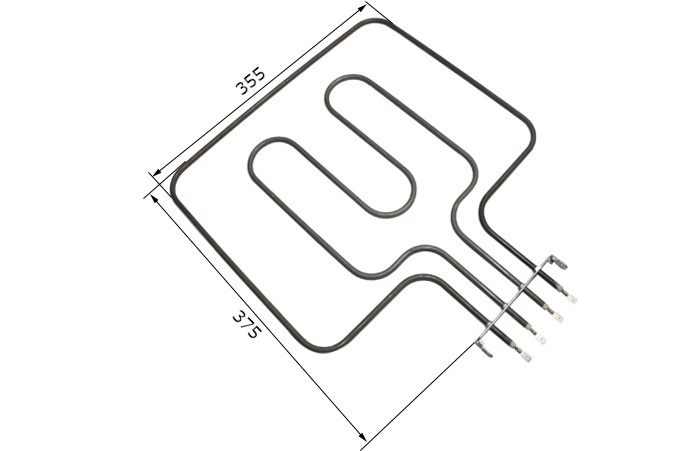 ТЭНдлядуховки800/1500W,230V,верхнийсгрилем(Электра,НовоВятка,ЗВИ,Рика)375х355мм