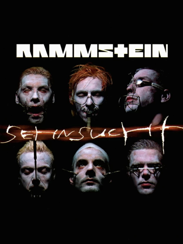 Rammstein album. Группа рамштайн 1997. Обложка альбома рамштайн сензохт. Rammstein 1997 обложки альбомов. Постер группы рамштайн.