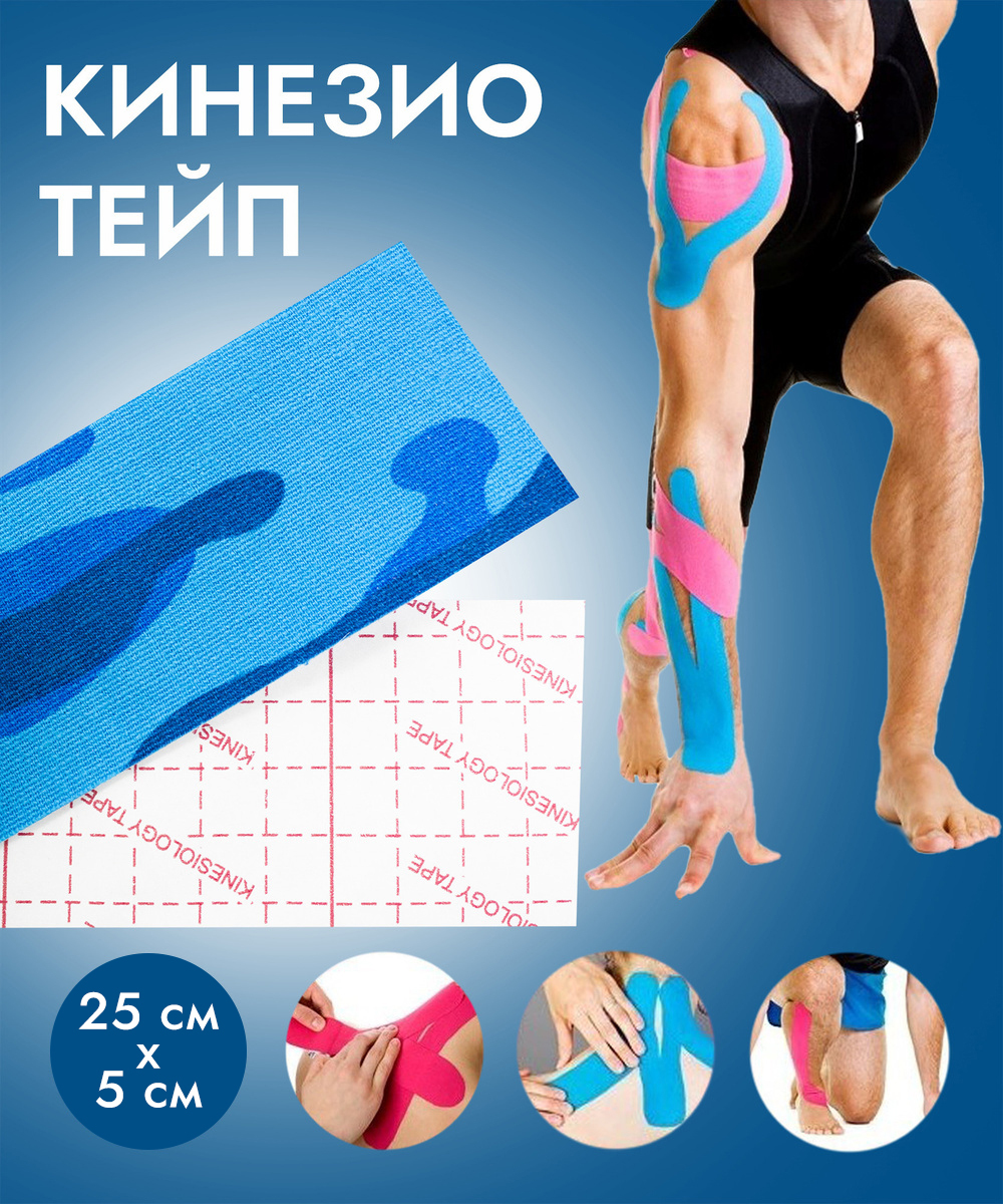 SPORTZEN /5см x 25см/ Тейп кинезио для лица и тела, тейпы для тела ...