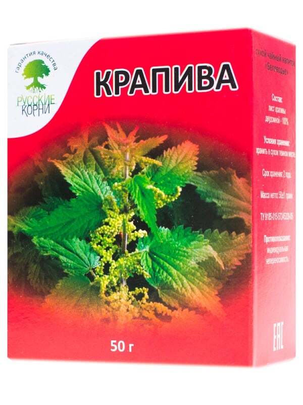 Русские Корни, Крапива двудомная (лист), 50 г — купить в интернет ...
