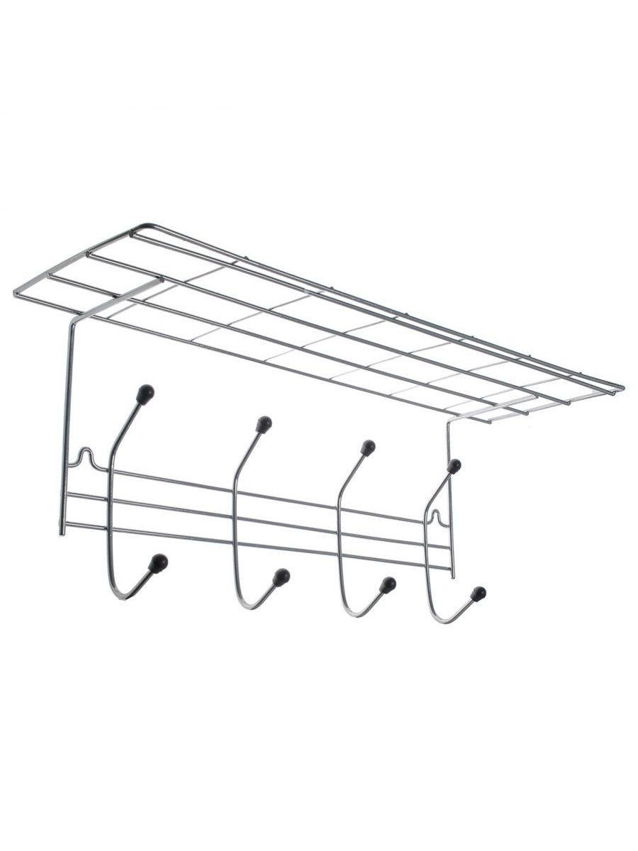 вешалка хром с полкой