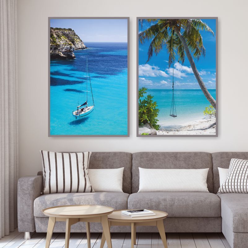 Постер море