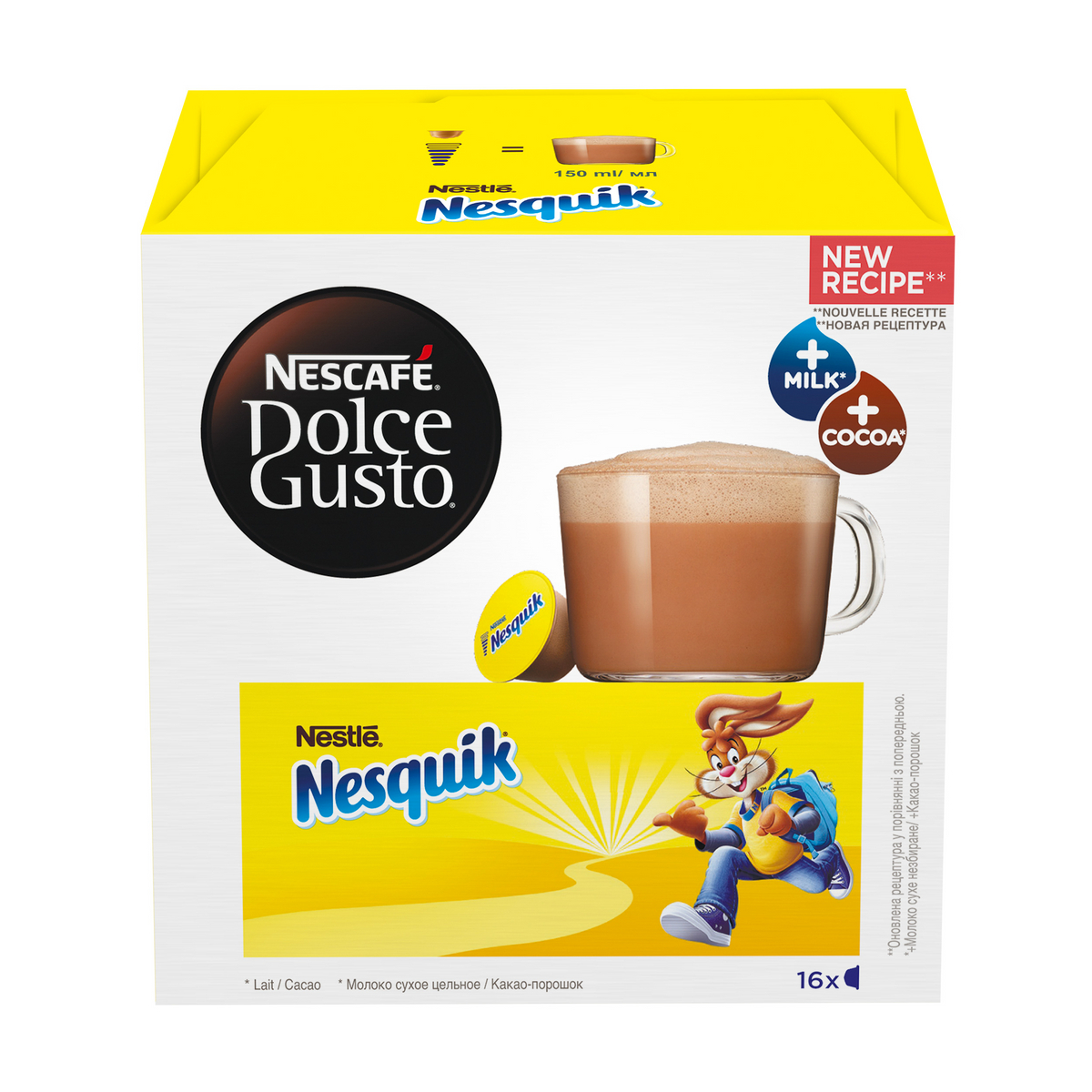 Какао капсульный Nescafe Dolce Gusto Nesquik, для системы Dolce Gusto, 16  шт - купить с доставкой по выгодным ценам в интернет-магазине OZON  (135384050)