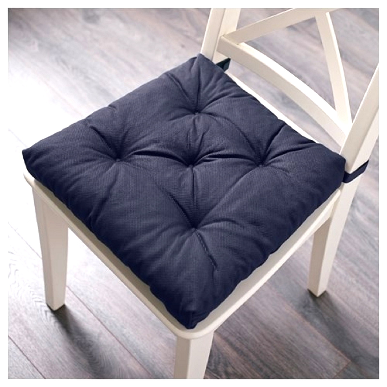подушка на стул черная