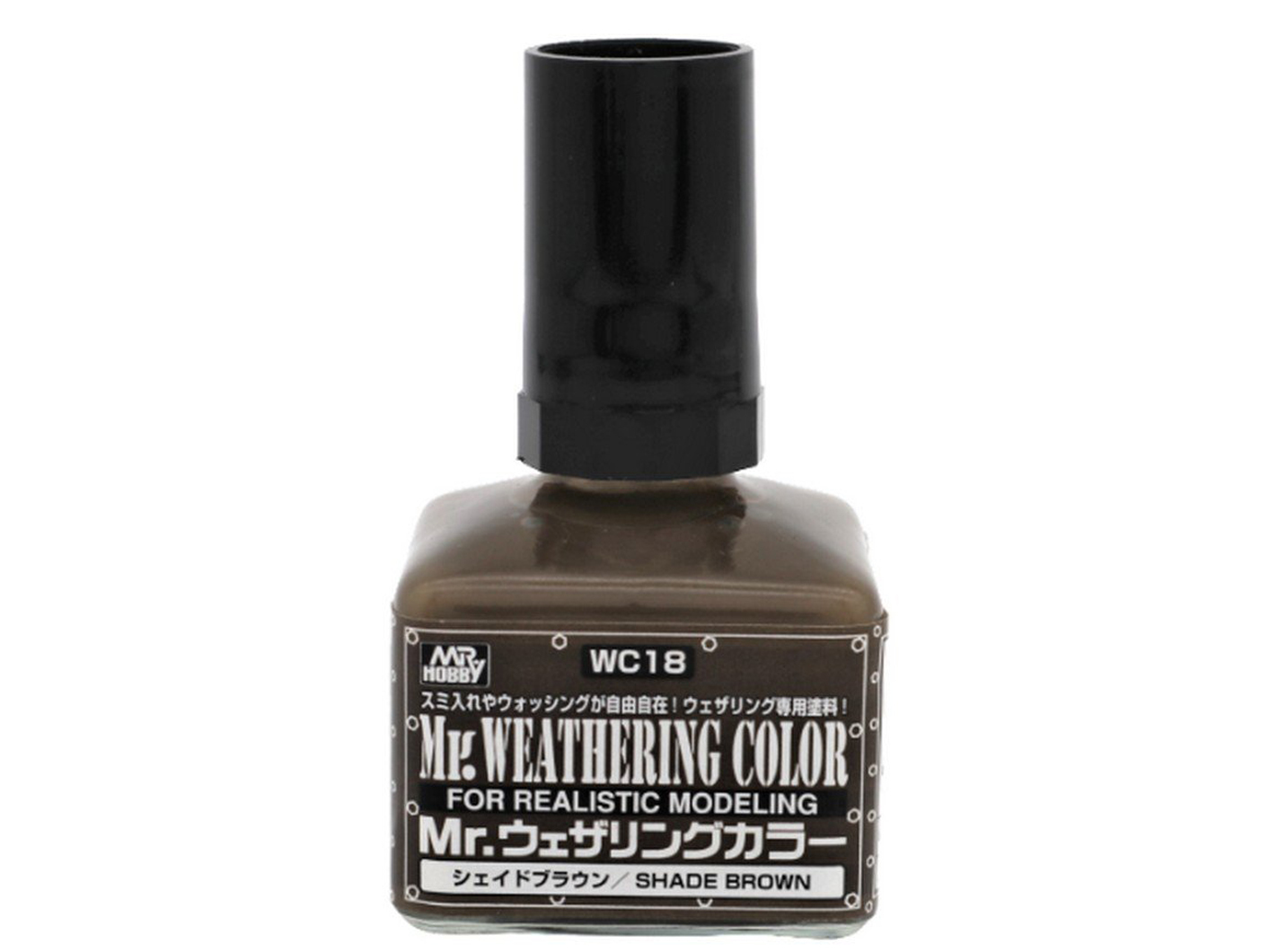 MR.HOBBY Mr.Weathering Color Shade Brown Оттенок коричневый, Смывка для везеринга без кисточки, 40 мл