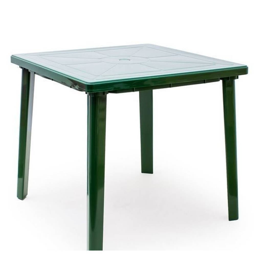 Стол пластиковый квадратный 80*80*71см (зеленый) 