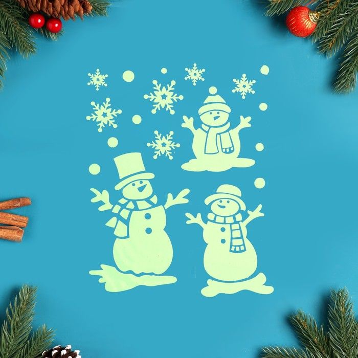 Новогодние наклейки на окна Ozon