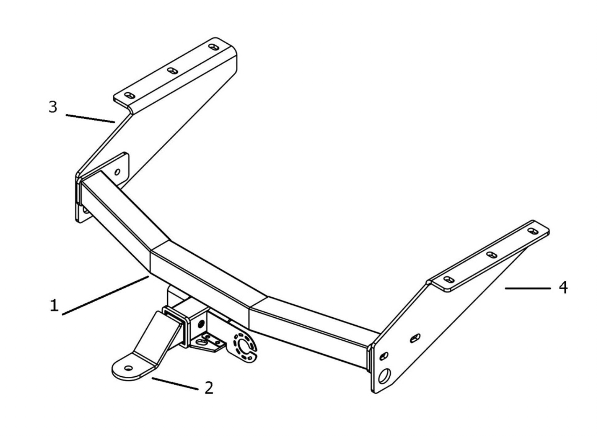 Фаркоп Бизон на Jeep Cherokee KK FA 0110-E (KK, с 2007 по 2013 г.в.) (паспорт и сертификат в комплекте)(без электрики)