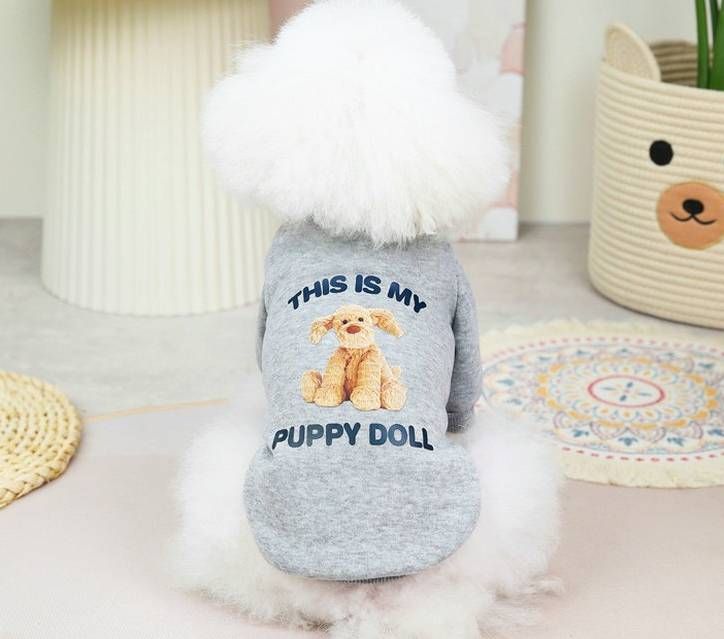 Толстовка для собак мелких пород "Puppy Doll", цвет серый, размер XXL (40 см)