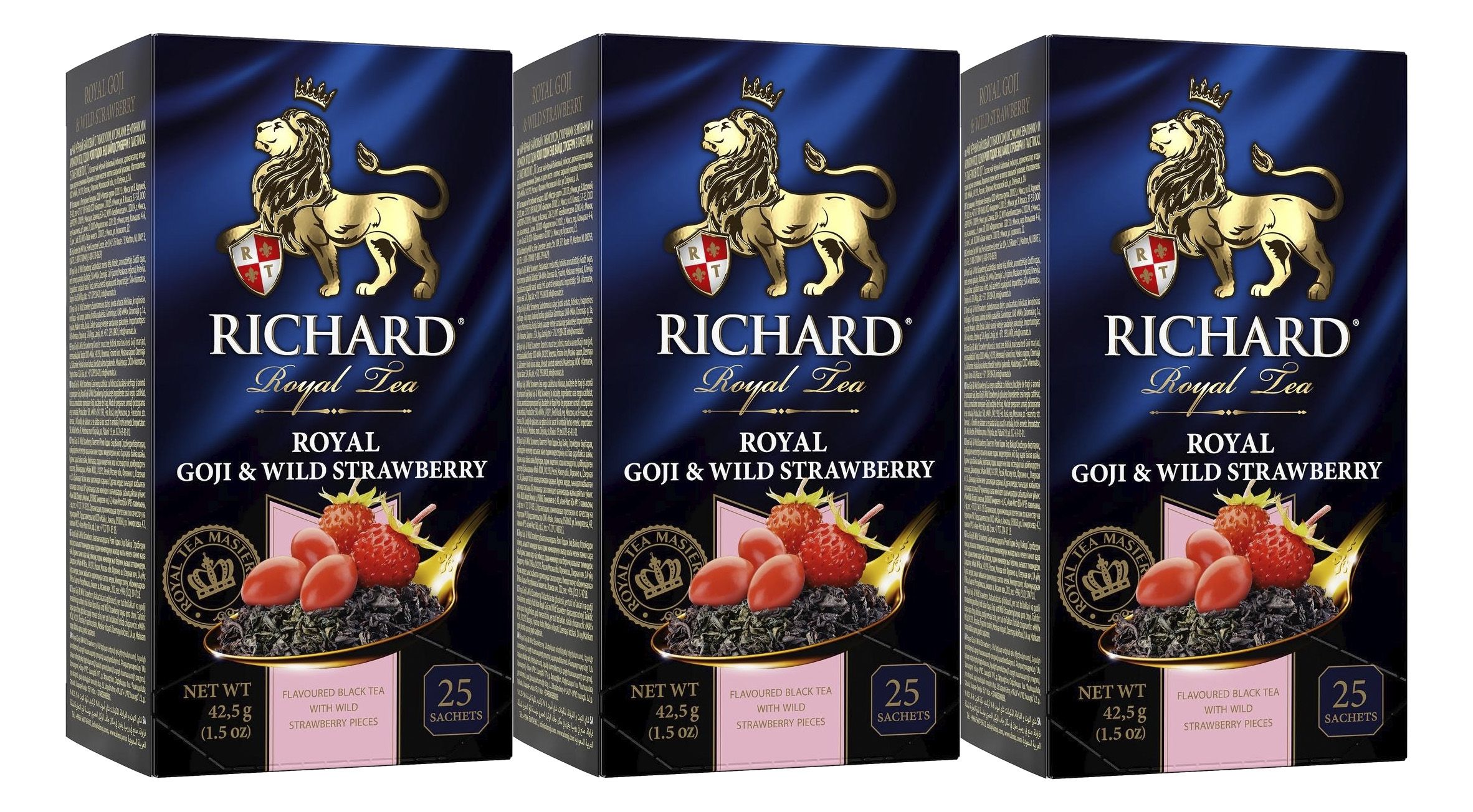 Richard royal warming berries. Richard чай Royal Goji & Wild Strawberry 25пак. Richard чай черный Royal Goji Wild Strawberry. Чай Richard Royal Goji & Wild Strawberry,годжи клубник.