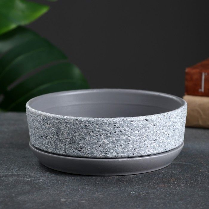 Горшок для цветов "Бонсай" серый, 1 л