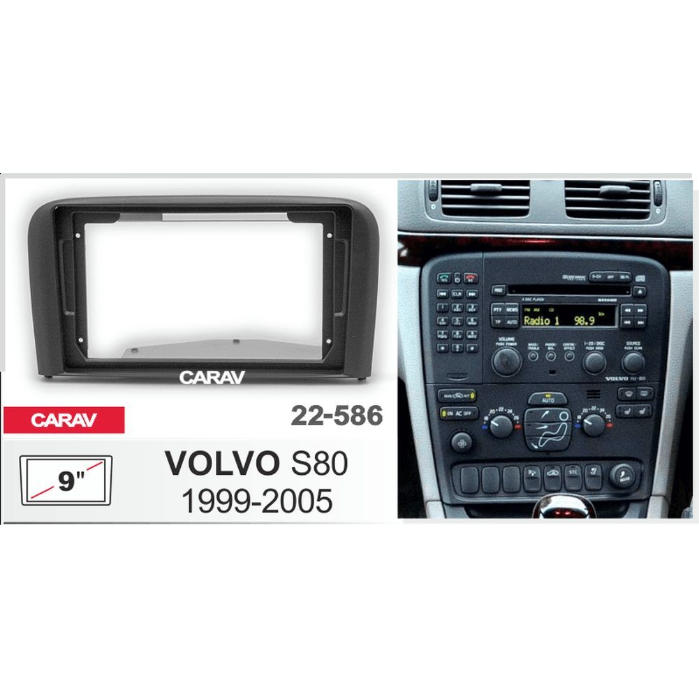 Переходнаярамка9"AndroidдляVOLVOS801999-2005CARAV22-586