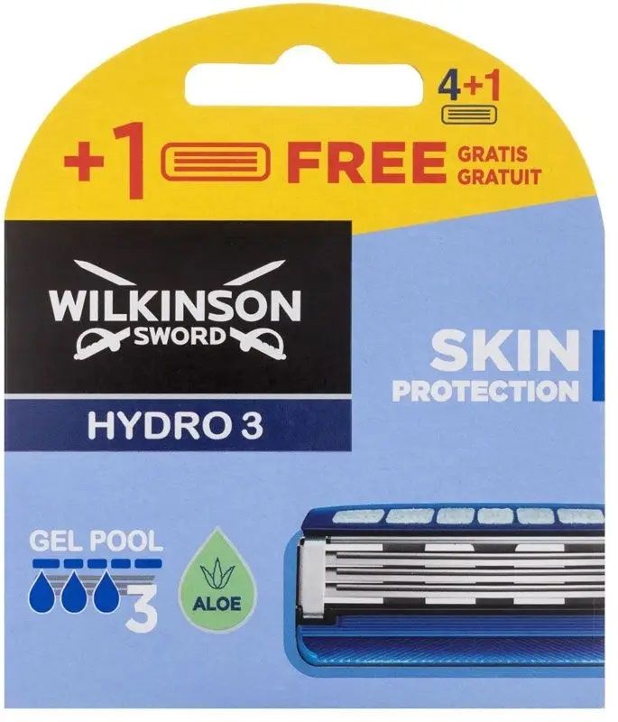 Wilkinson Sword / Schick Hydro 3 Skin Protection / Сменные кассеты для бритв HYDRO , 5 шт.