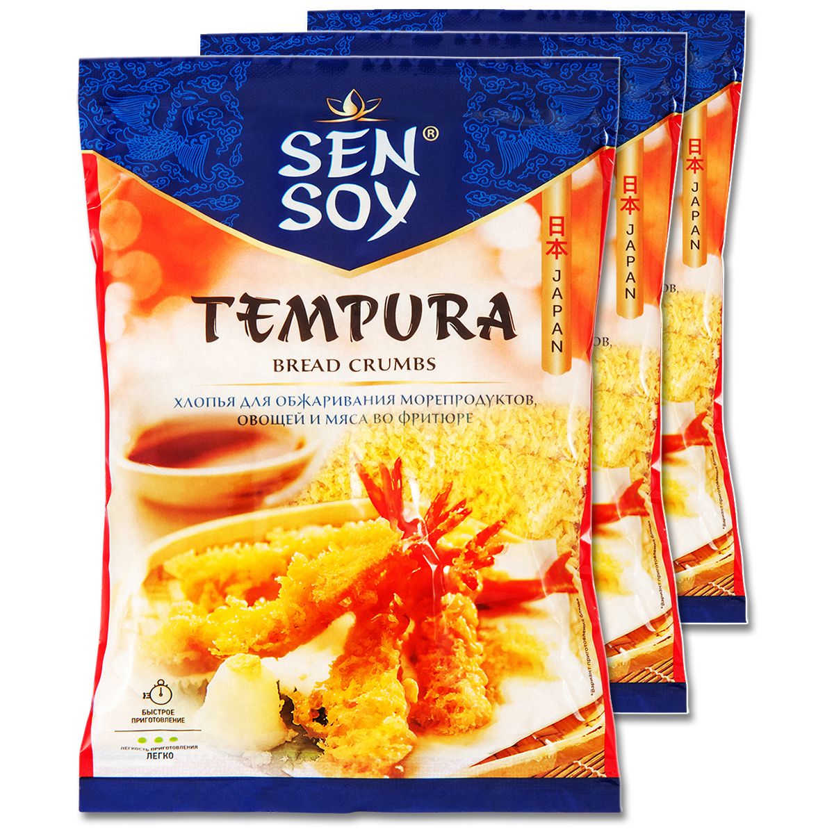 SenSoy хлопья для обжарки TEMPURA, 100 г, 3 шт.