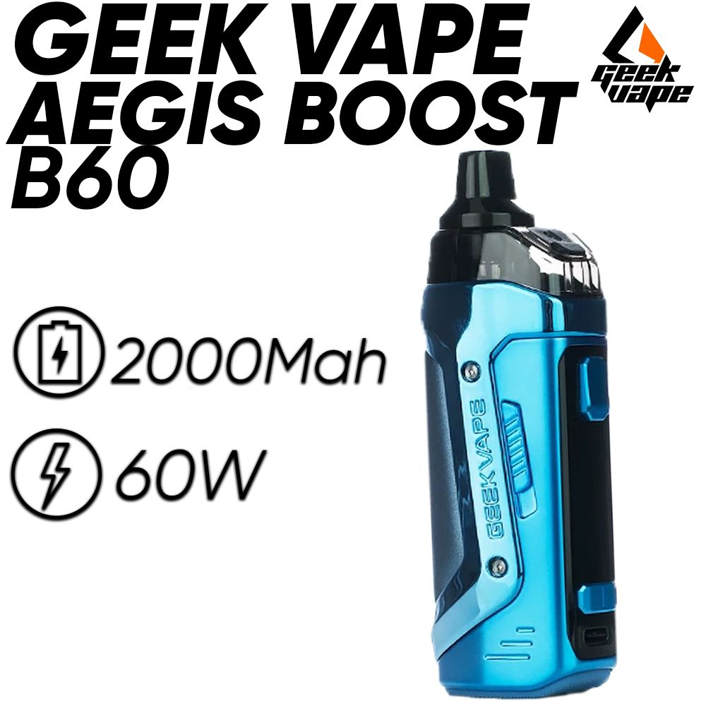 Geekvape b60 aegis boost 2. Geek vape aegis boost 2 b60. Geekvape b60 (aegis boost 2) pod mod kit 60w 2000mah. Geekvape b60 kit. Geekvape aegis b60.