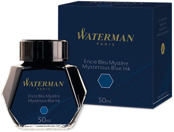 Флакон с чернилами Waterman (CWS0110790) Mysterious Blue, 50мл, для ручек перьевых