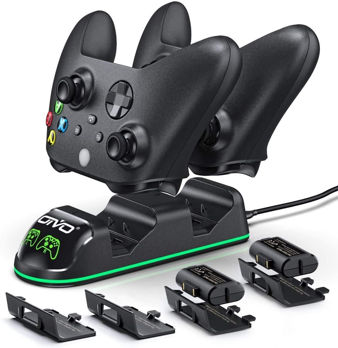 Зарядная станция Xbox Series S/X - Xbox One OIVO Charging Dock+2 шт АКБ 1300mAh (IV-X131) черный