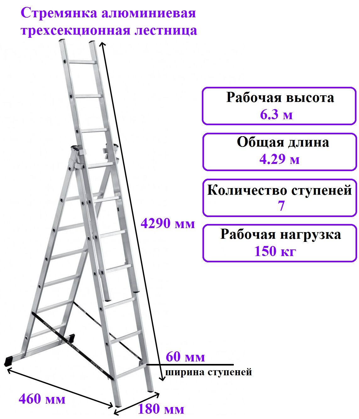 Какой высоты должны быть приставные лестницы