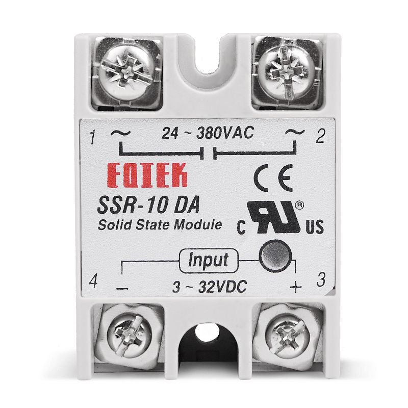 Fotek SSR-10DA Твердотельное реле 10A Однофазный модуль SSR 10DA DC-AC 3-32V 12V DC до 24-380V 220V AC