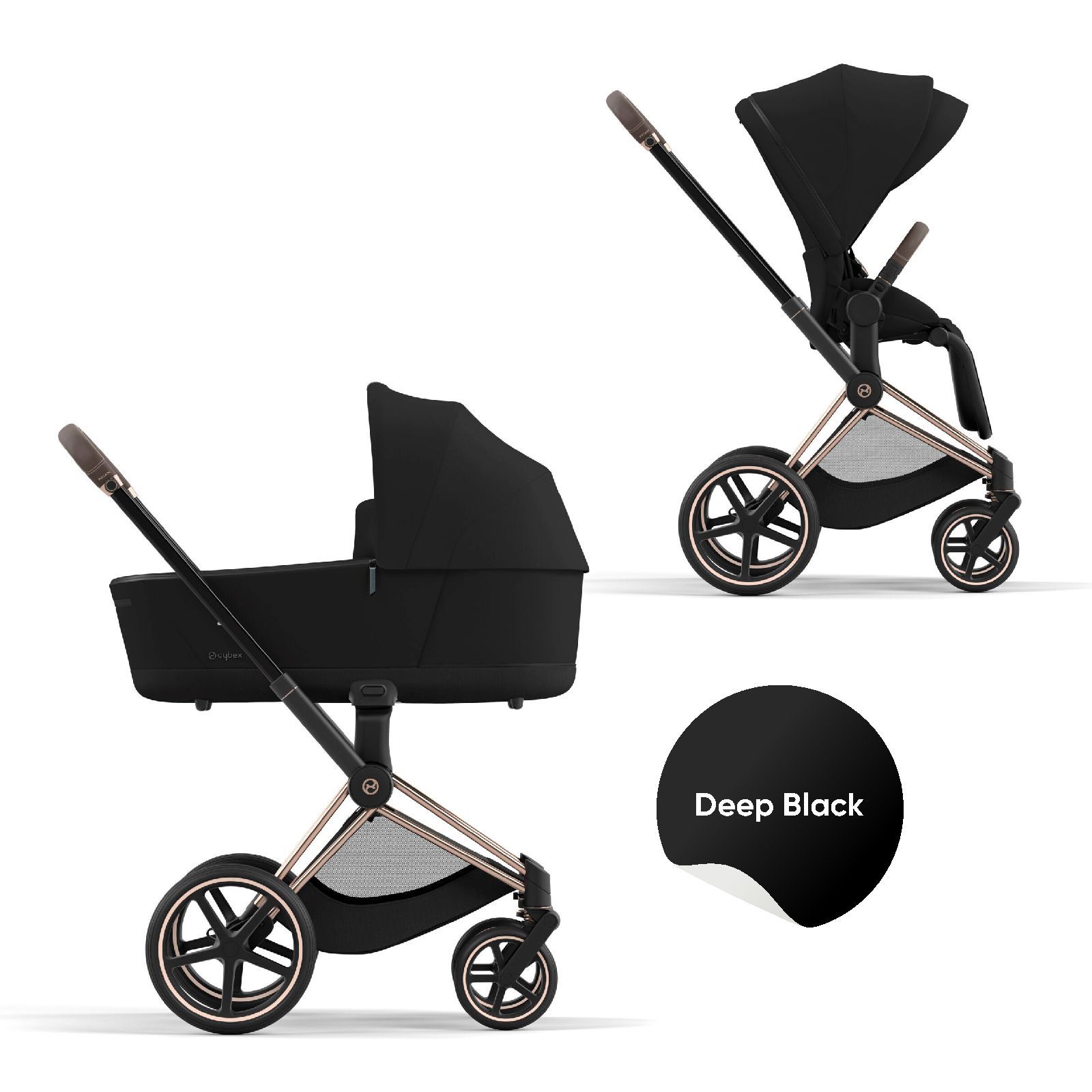 Cybex Priam IV Коляска 2 в 1, шасси IV Rosegold/Deep Black