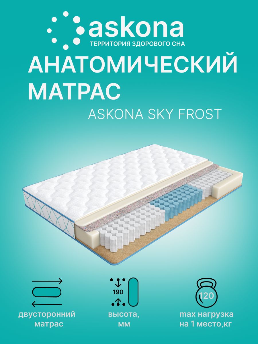 Хороший матрас аскона отзывы. Анатомический матрас Аскона. Матрас Аскона Frost 80x200. Матрас Аскона Frost 120x190. Аскона матрас с подъемным механизмом.