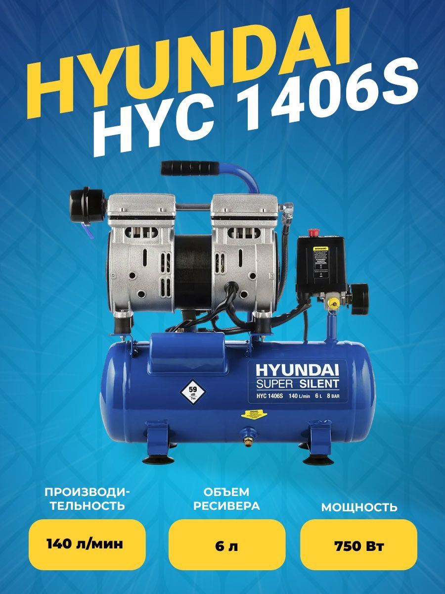 Компрессор Поршневой Hyundai Hyc 3050s Безмасляный Купить